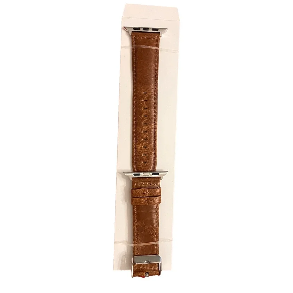 Blufire Mobile Apple Watch Band Leather Light Brown Adjustable 42‎ 44mm